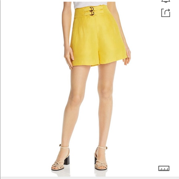 Joie Brenten Pleated Shorts In Sulphur